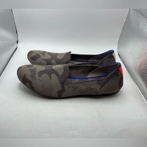 Rothy's The Loafer womens gray Camouflage Slip-On Flats size 7